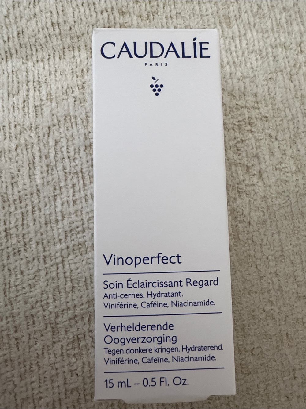 Caudalie Vinoperfect Eye Cream - White and Navy Blue